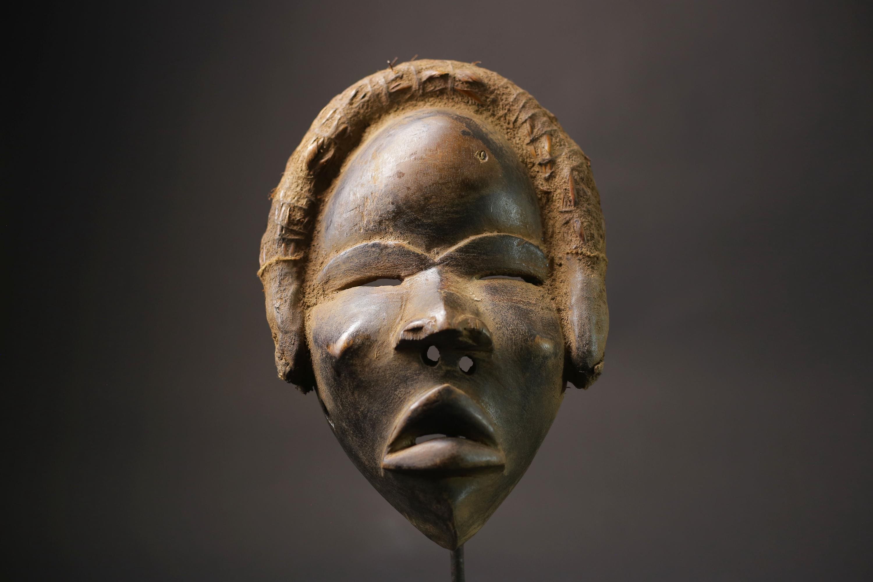 African wood mask Hand Carved Dan Face wooden Home Décor mask for wall-G2642
