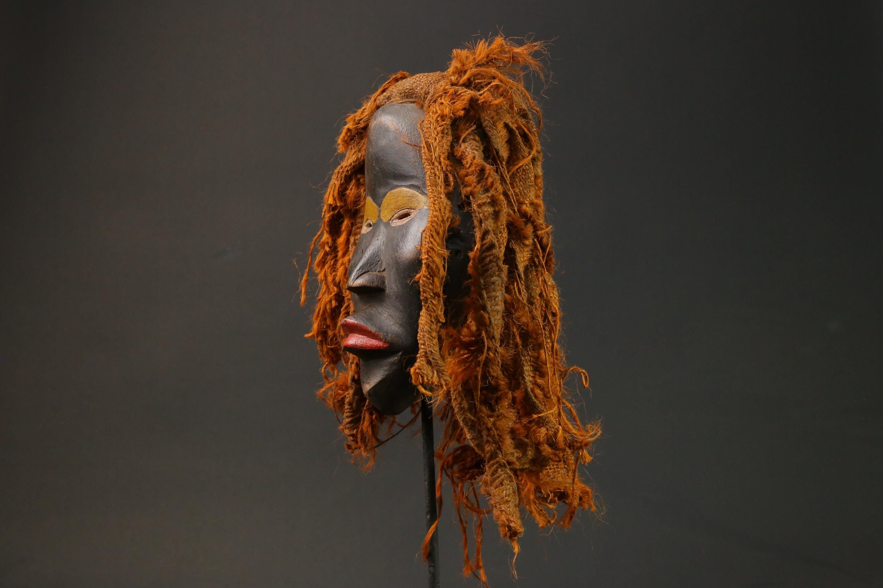 African wood mask antiques Dan Kran also Dan Ngere or Dan Masks for wall-G2873