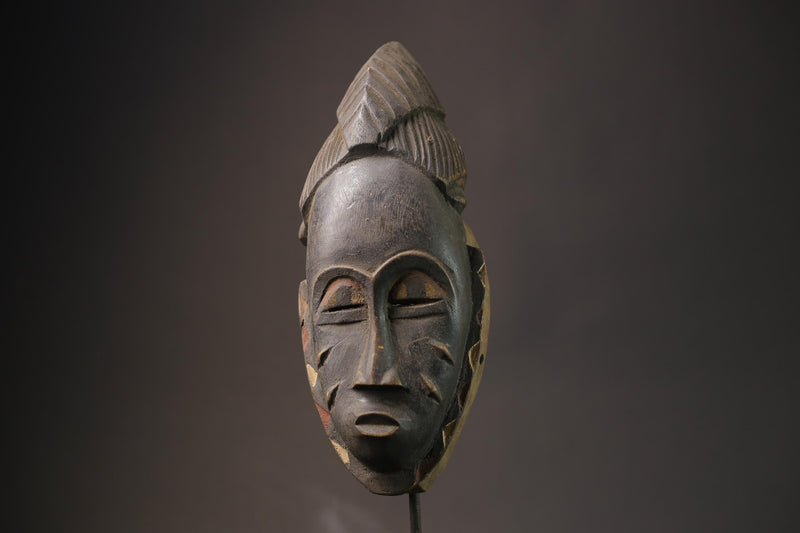 African Mask Tribal Face Mask Wood Hand Carved Wall Hanging Guro Zaouli Masks for wall-7266