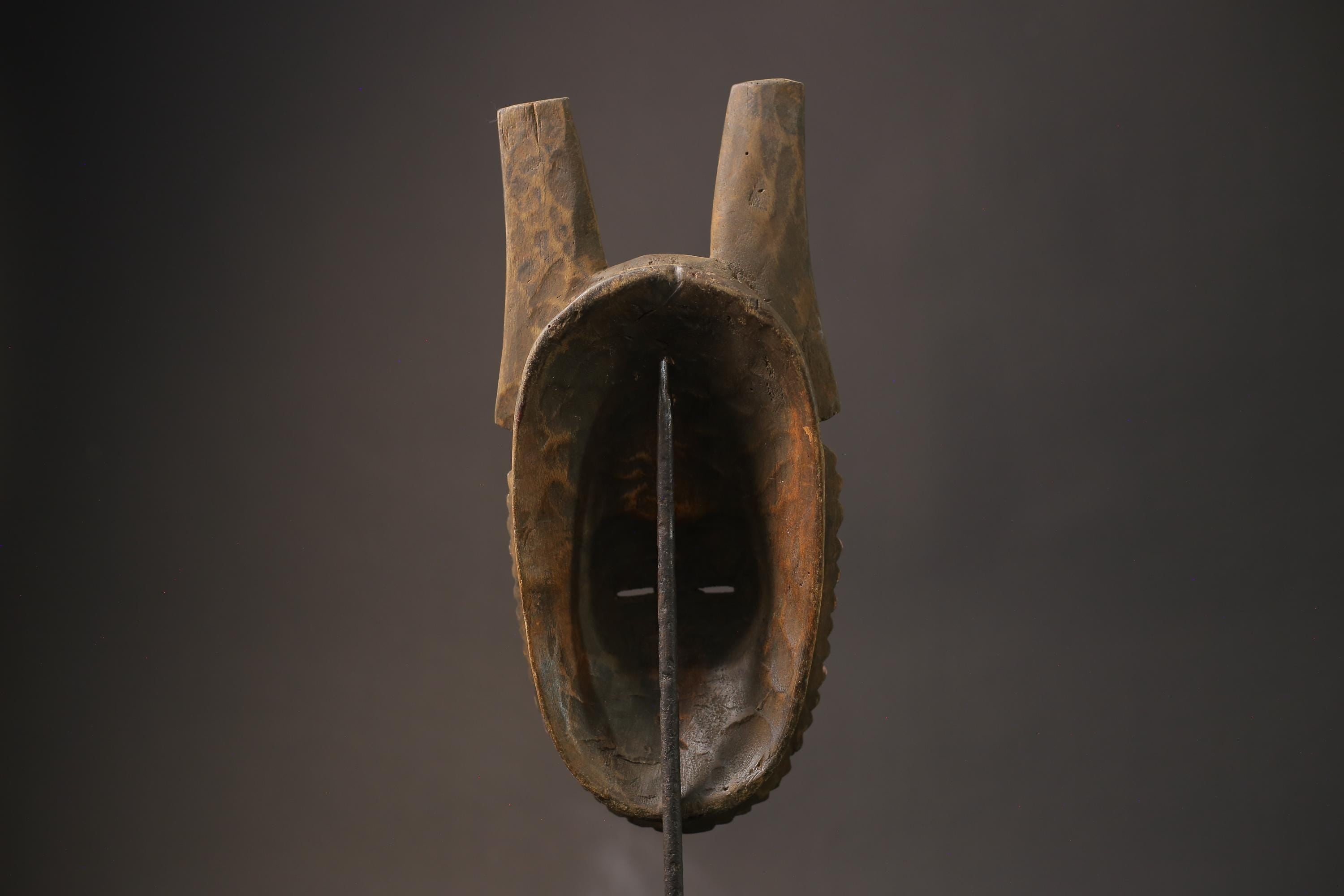 African Mask Antiques Tribal Art Face Vintage Wood Carved Vintage Dec Baule Masks for wall-5873