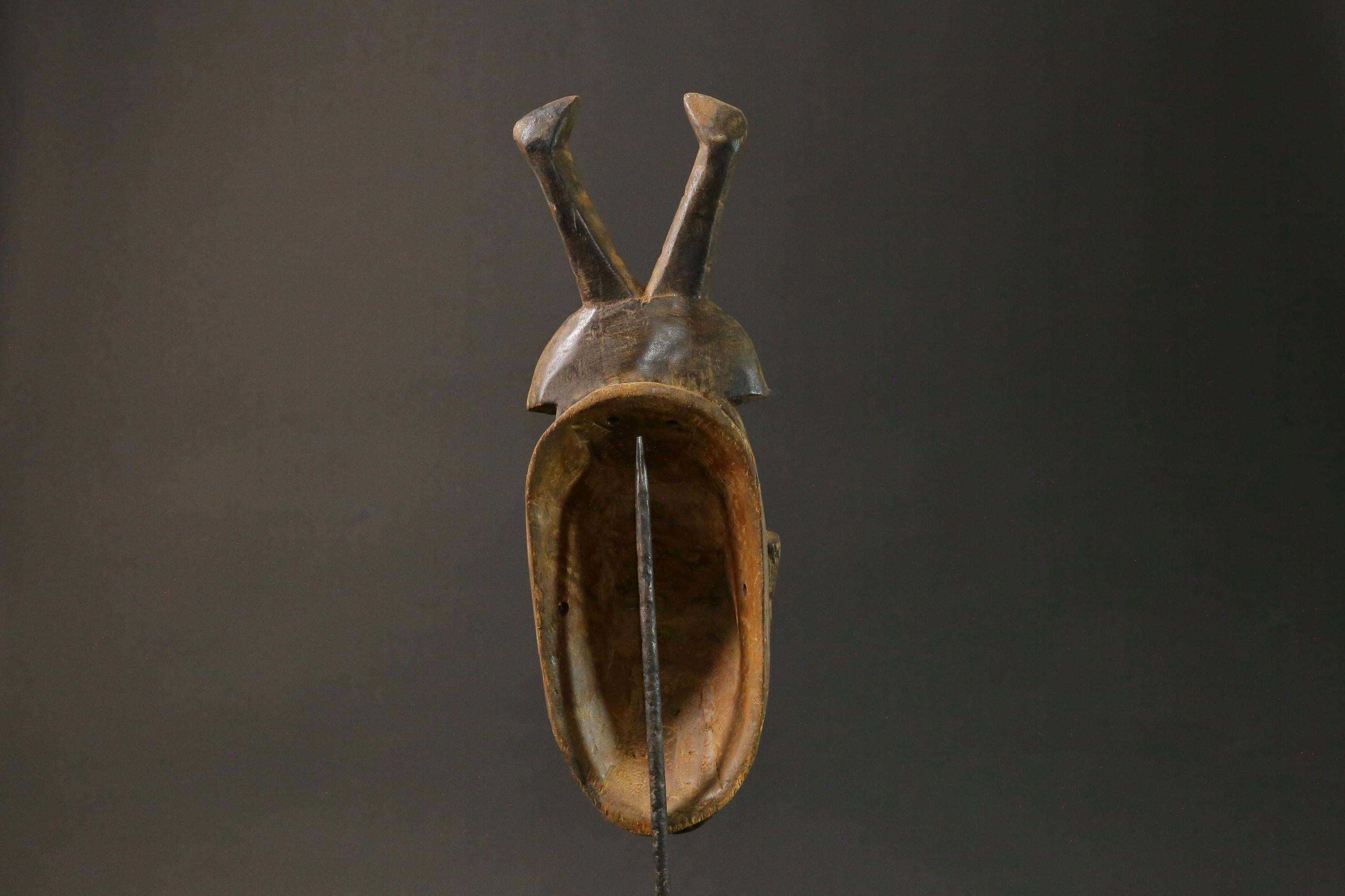 African mask Use tribal Baule Wall Hanging Primitive Art Collectibles Masks for wall-7634