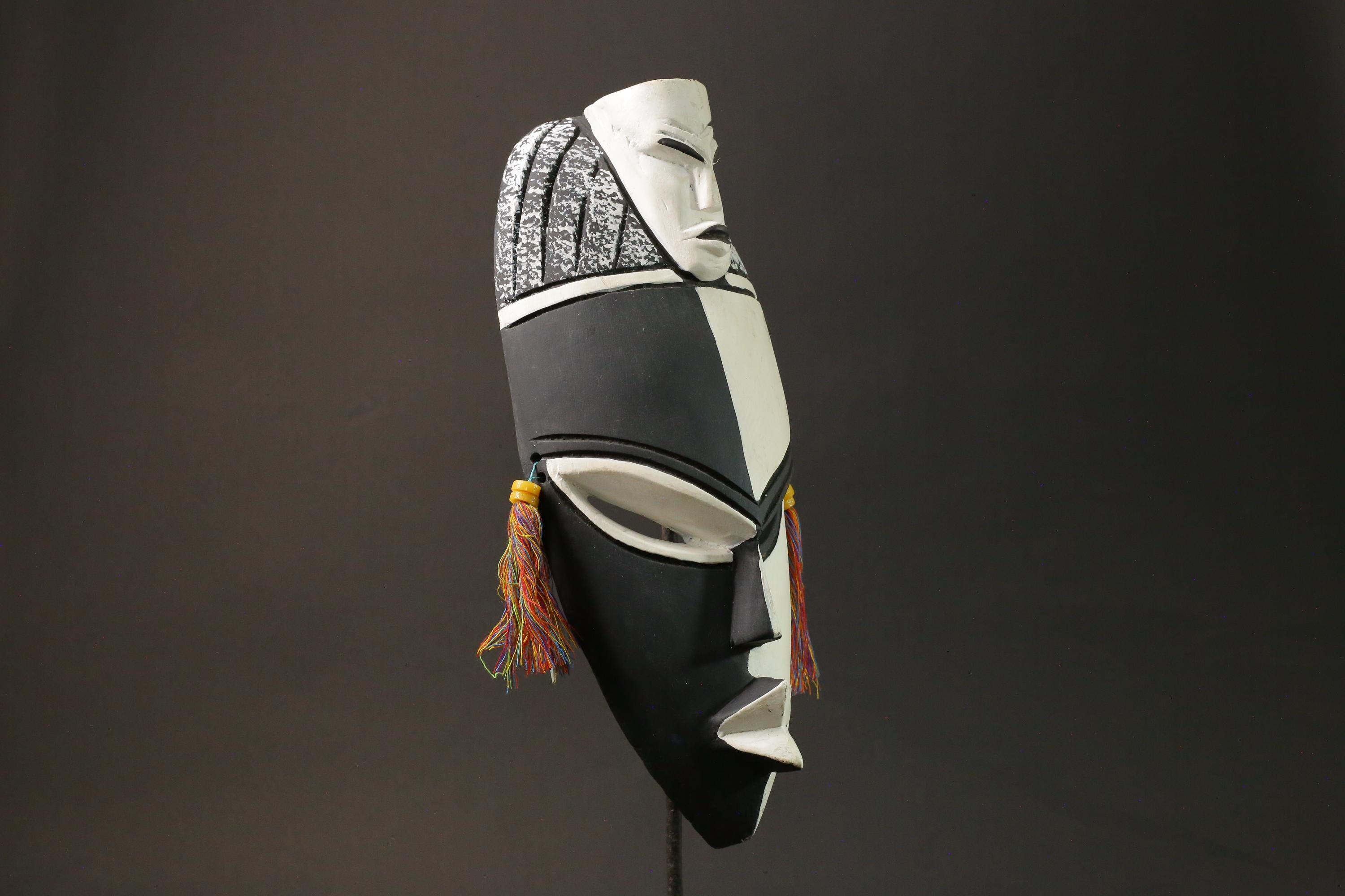African mask wood Ghana real figure vintage Home Décor masks for wall -6096