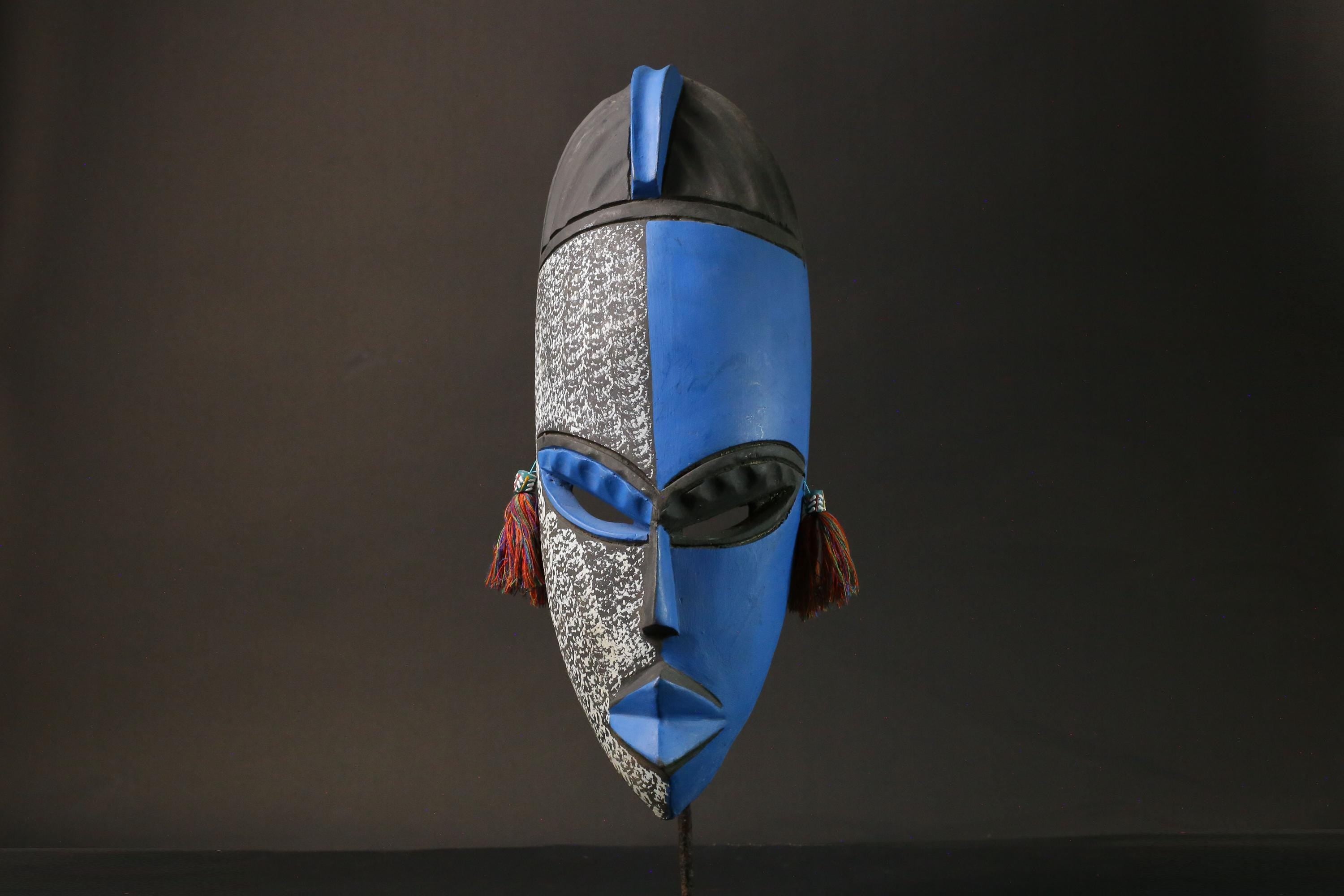 African mask wood Ghana African real figure vintage African masks for wall-6098