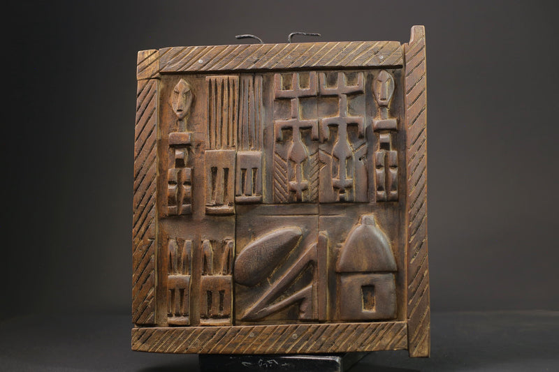 African Dogon Door Carved Wood Granary Door Tribe Mali Granary Door-G2645