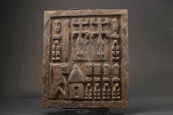 African Dogon Door Carved Wood Granary Door Tribe Mali Granary Door-G2651