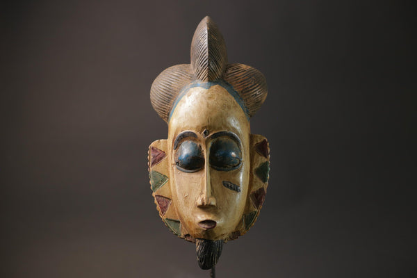 African mask antiques tribal Face vintage Wood Carved Hanging Guro Masks for wall-G2652