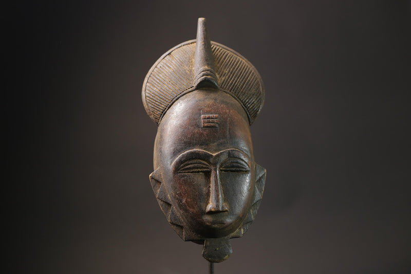 African mask antiques tribal Face vintage Baule Antique antique wall Mask-G2654