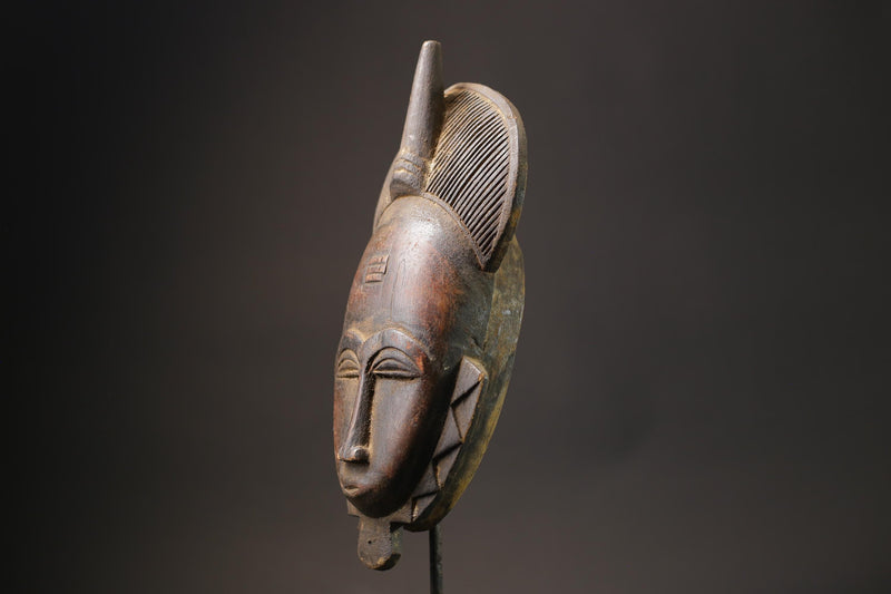 African mask antiques tribal Face vintage Baule Antique antique wall Mask-G2654