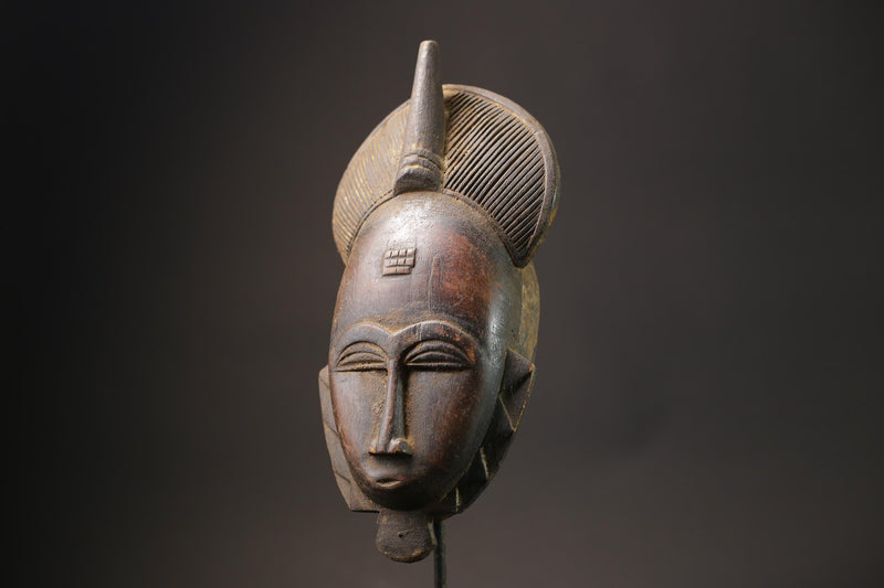 African mask antiques tribal Face vintage Baule Antique antique wall Mask-G2654