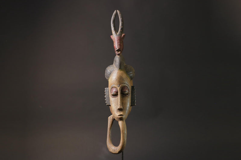 African mask antiques tribal Face vintage Baule Antique antique wall Mask-G2656