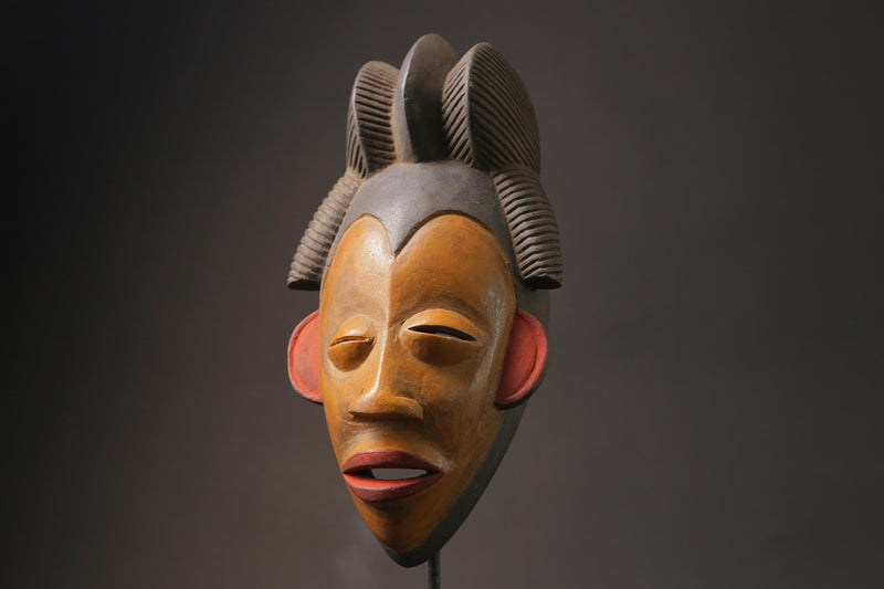 African wood mask antiques Home Décor Puno Wall Hanging Primitive Art GURO-G1039