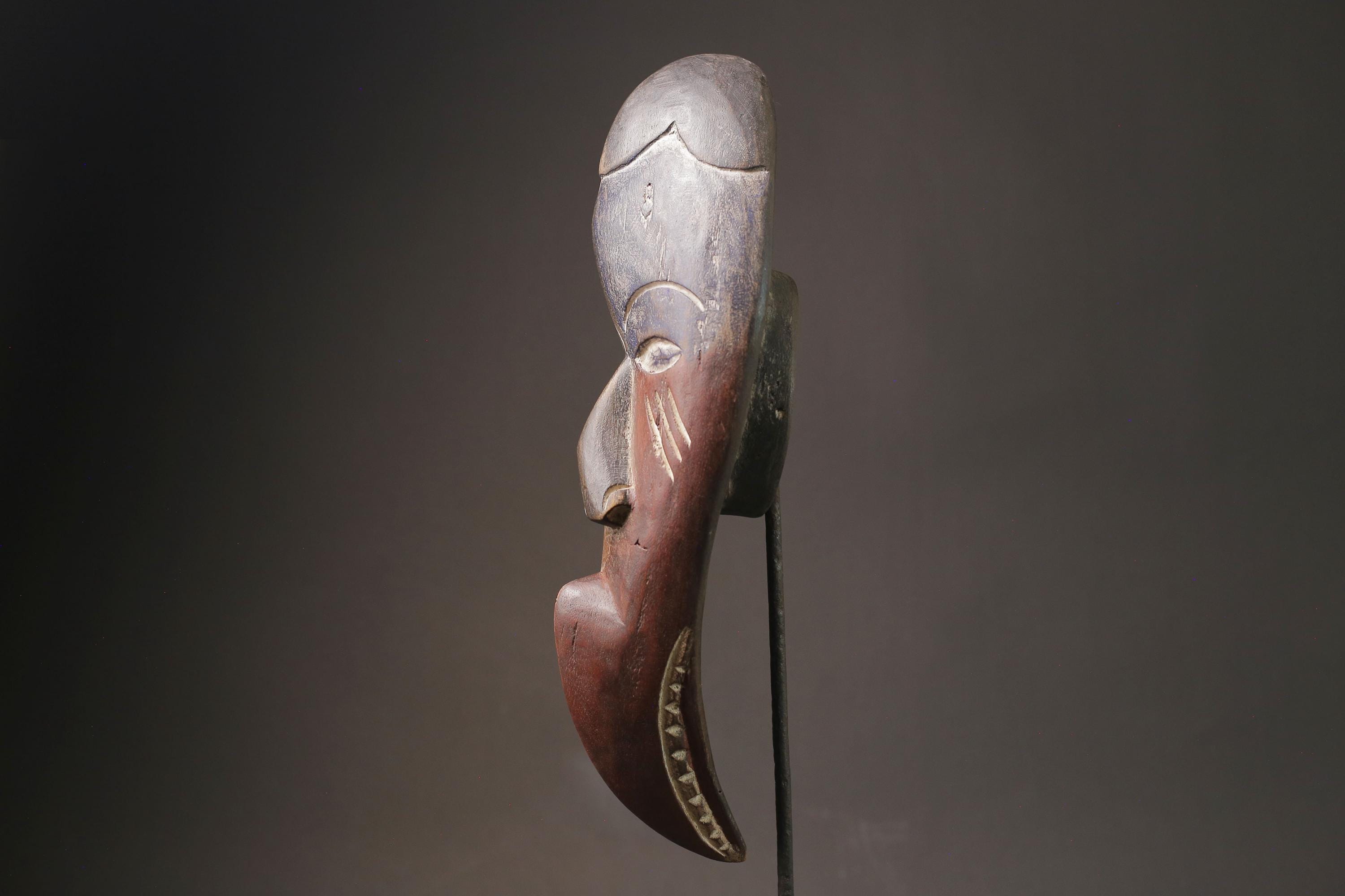 African Tribal Wood masks Home Décor Hand Carved Bwami Society Lega Masks for wall-G1036