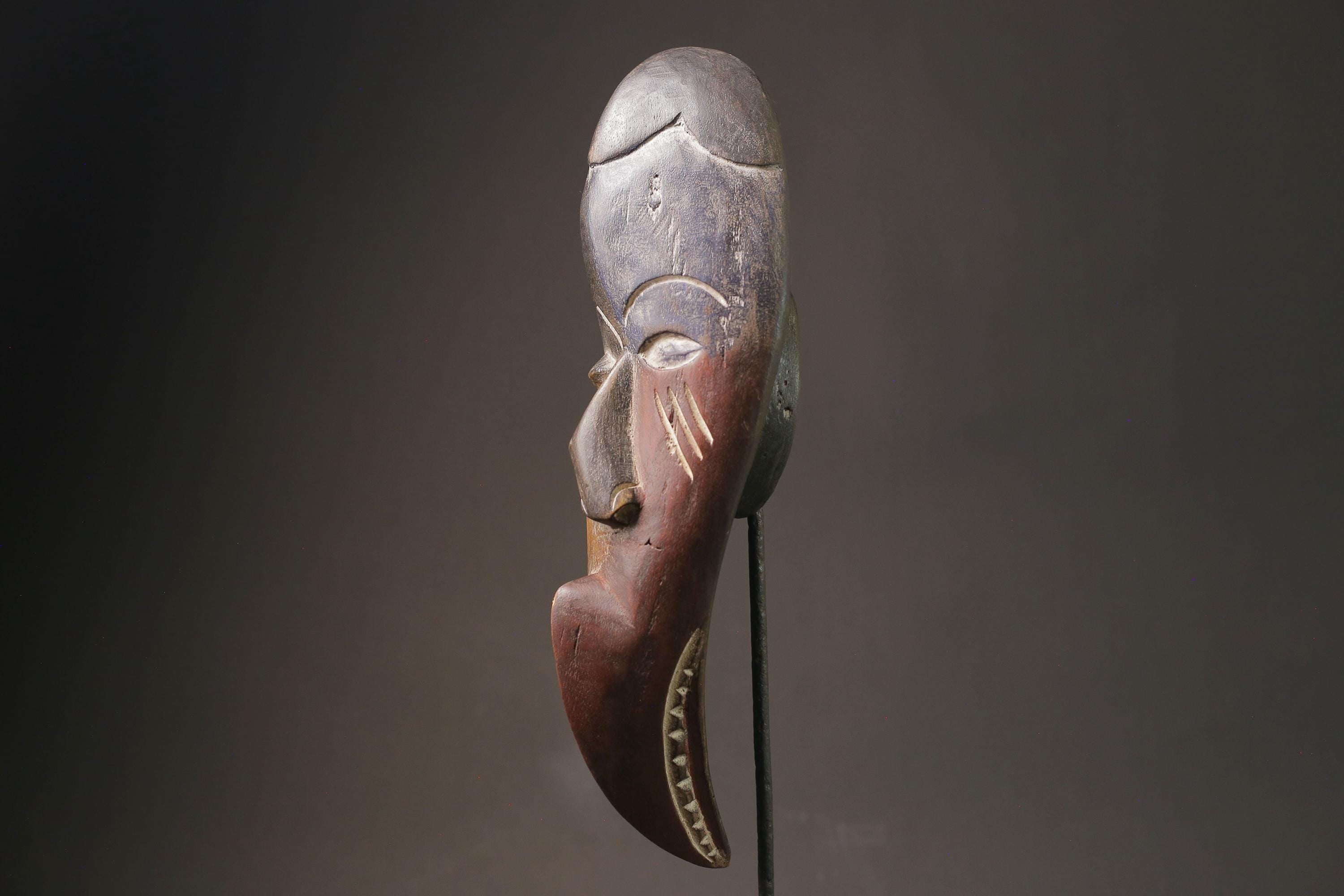 African Tribal Wood masks Home Décor Hand Carved Bwami Society Lega Masks for wall-G1036