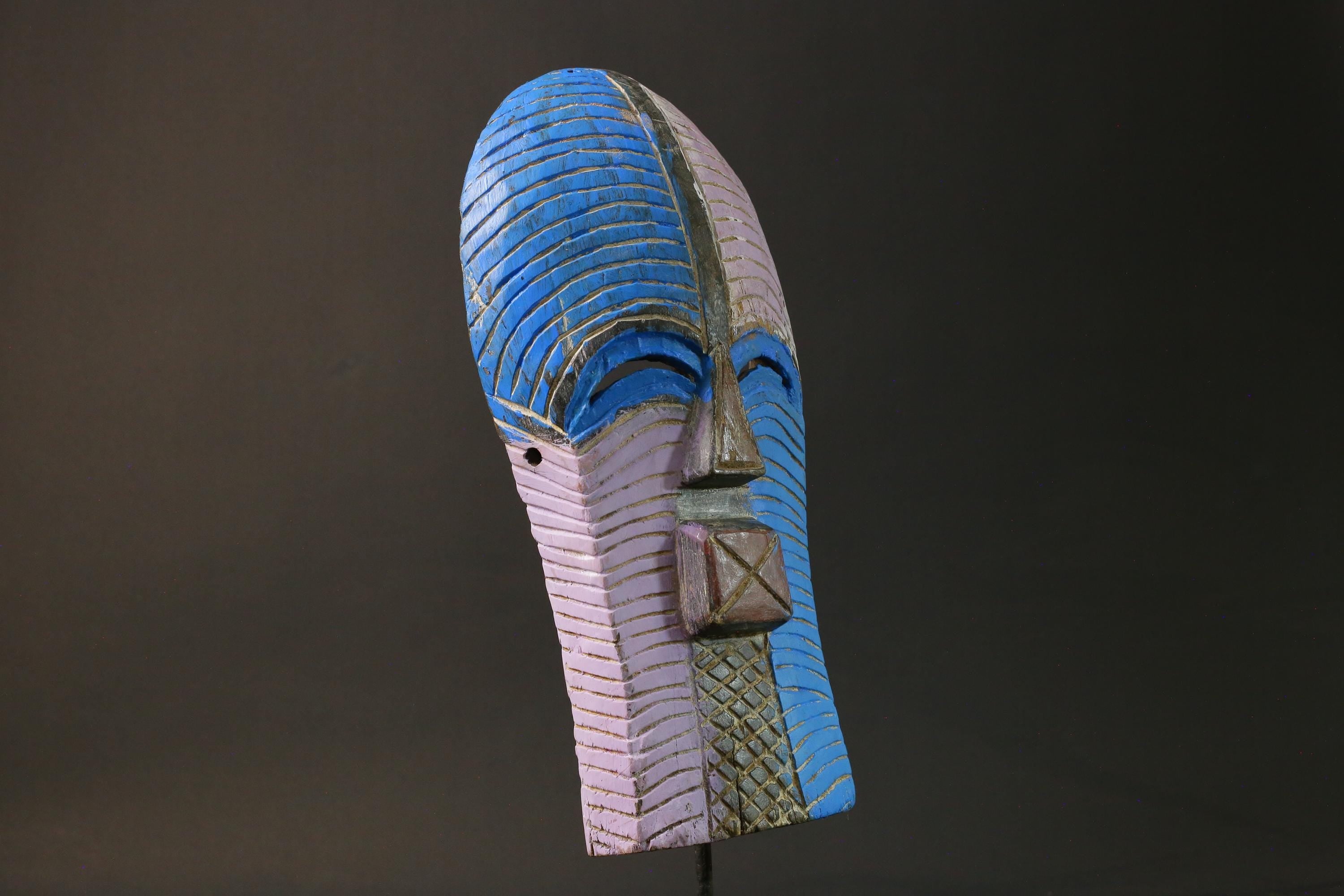 African mask wood African real figure vintage African masks Face Songye Masks for wall-G1257