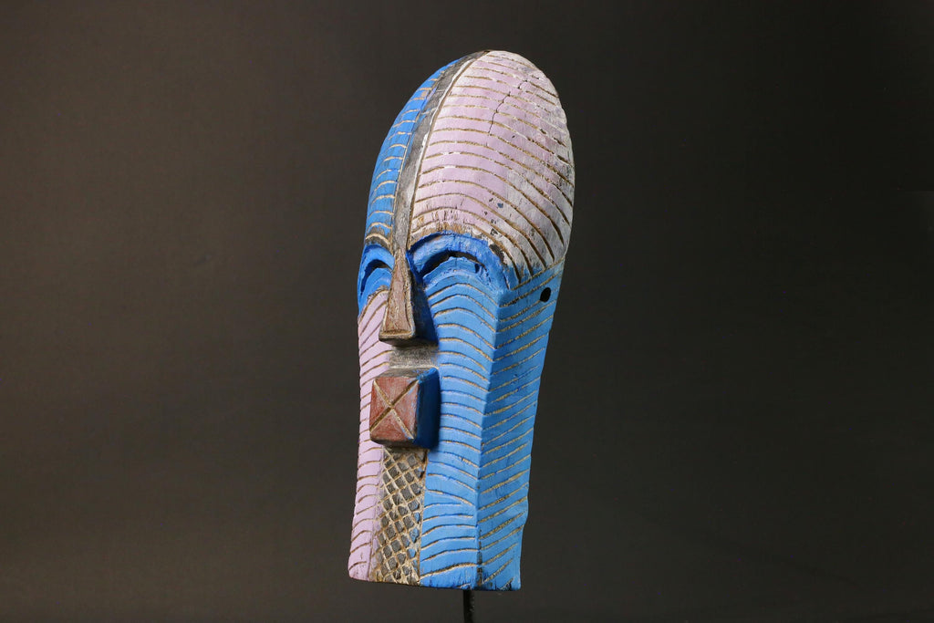 African mask wood African real figure vintage African masks Face Songye Masks for wall-G1257