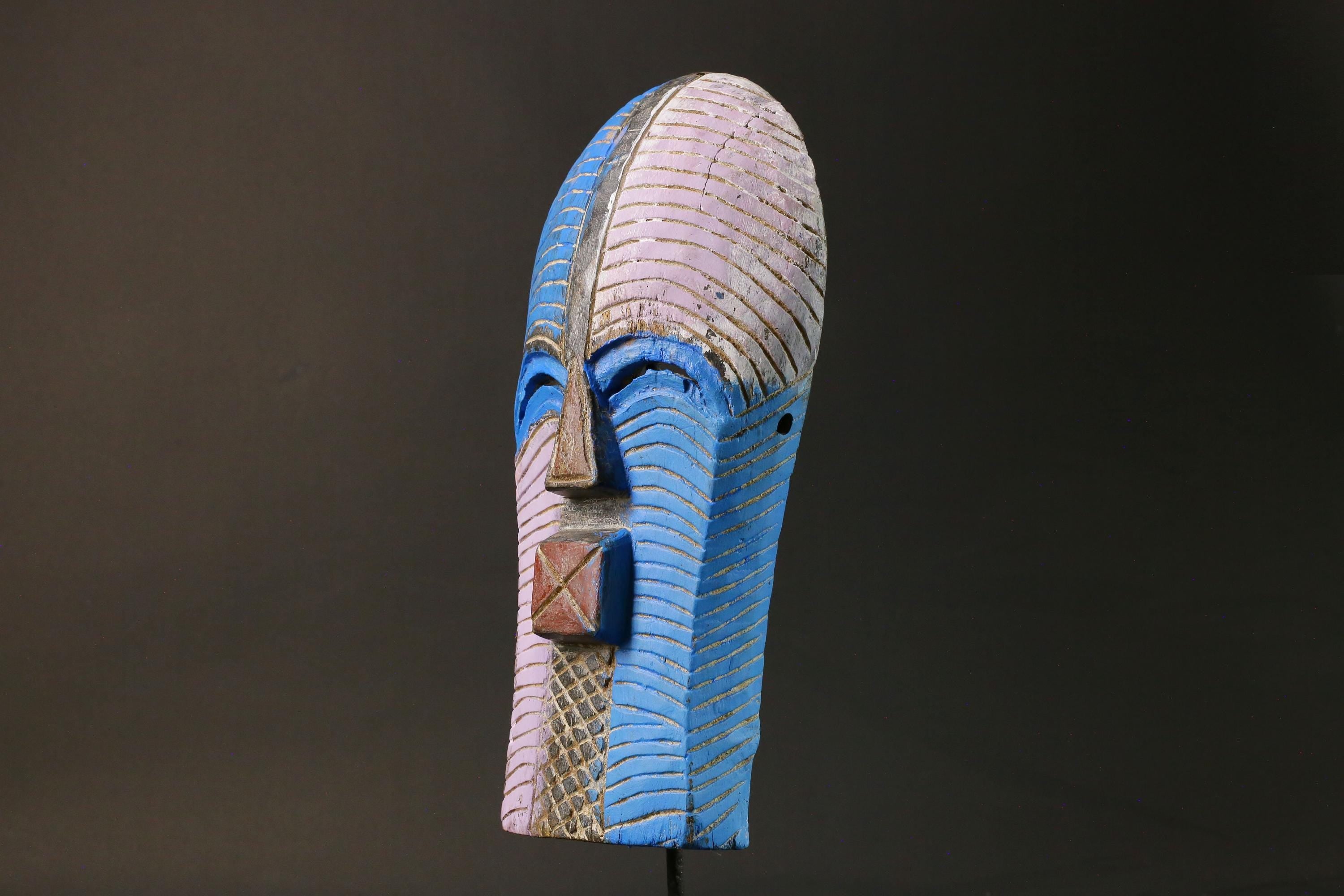 African mask wood African real figure vintage African masks Face Songye Masks for wall-G1257