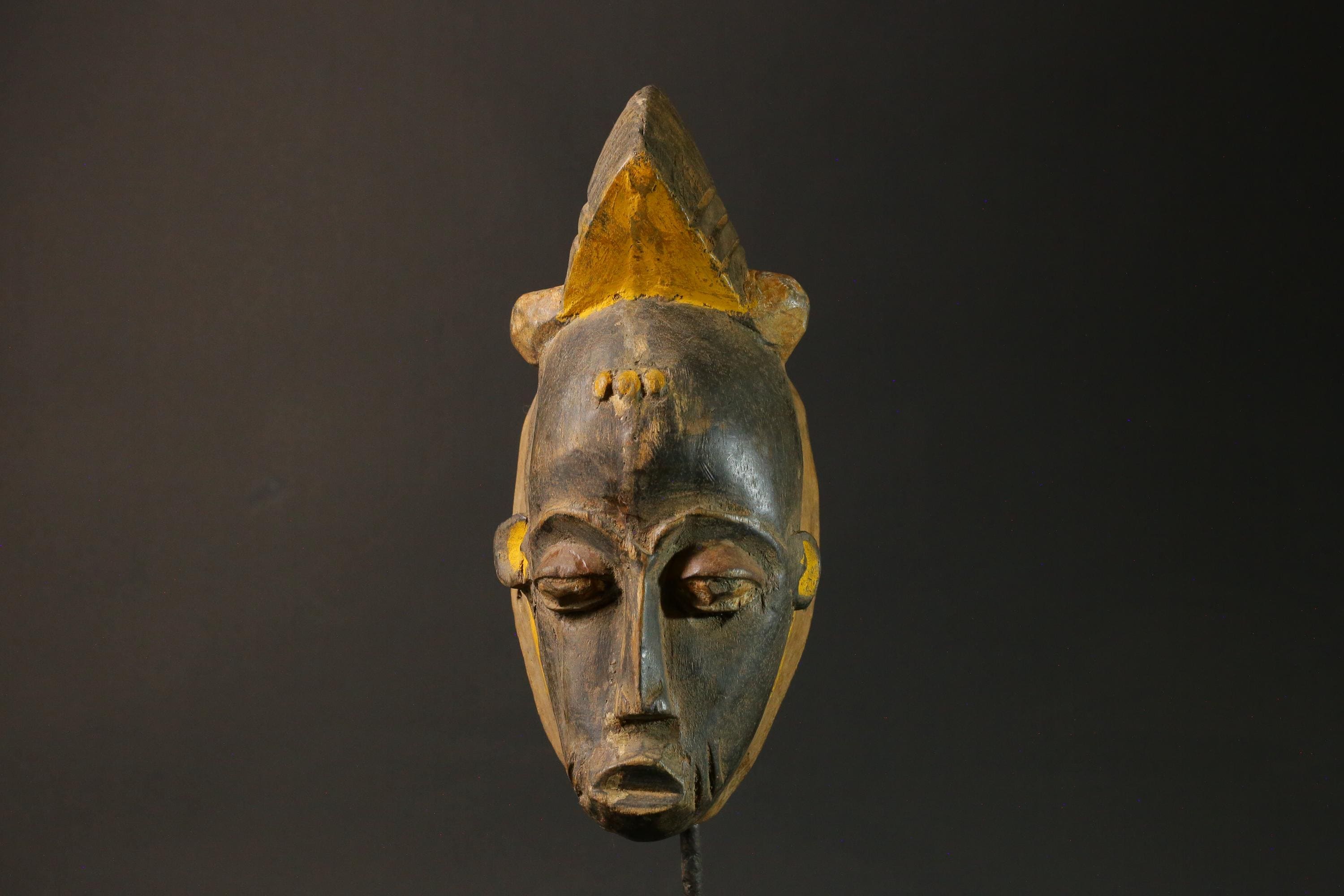 African wood mask antiques Guro vintage african mask large Masks for wall-G1258
