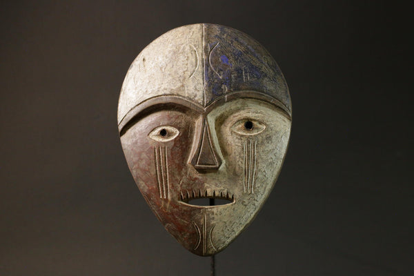 african wood mask antiques Dem Lega Wall Hanging Primitive Art Collectibles-7615