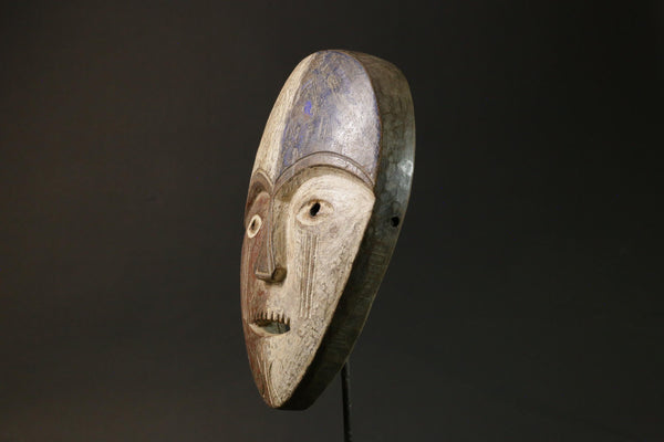 african wood mask antiques Dem Lega Wall Hanging Primitive Art Collectibles-7615