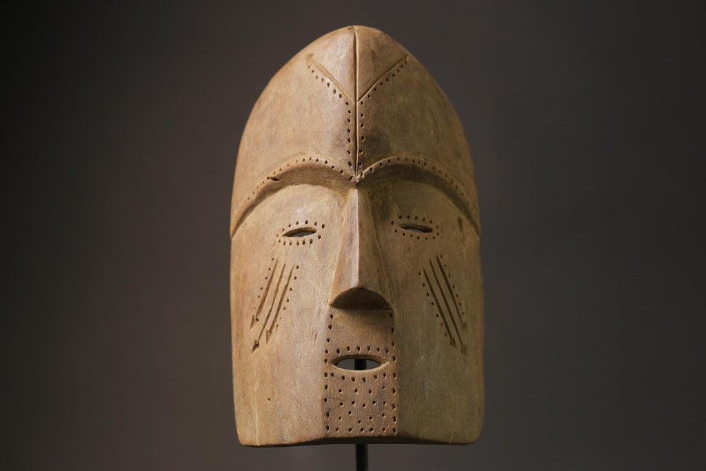 African Tribal Face Mask Wood Hand Carved Wall Hanging tribal Fang Masks for wall-2855