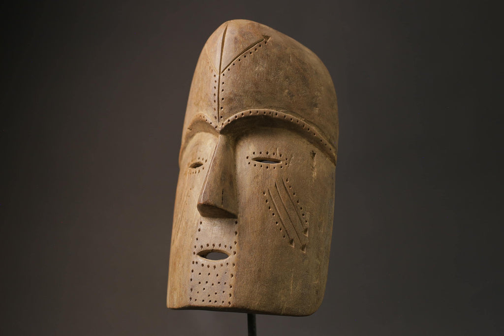 African Tribal Face Mask Wood Hand Carved Wall Hanging tribal Fang Masks for wall-2855