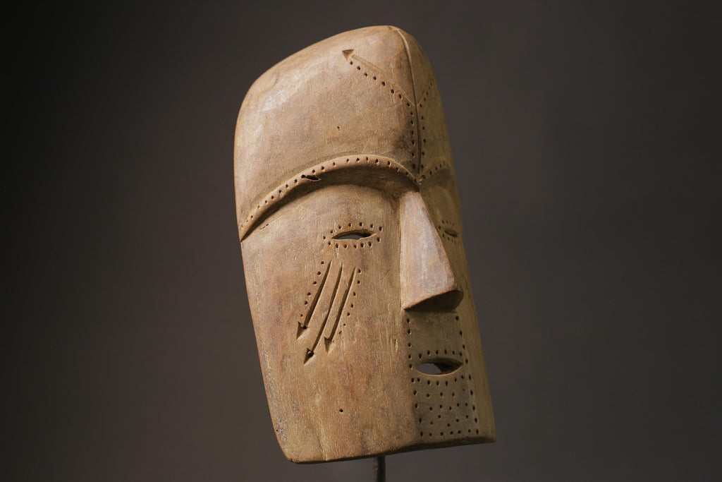 African Tribal Face Mask Wood Hand Carved Wall Hanging tribal Fang Masks for wall-2855