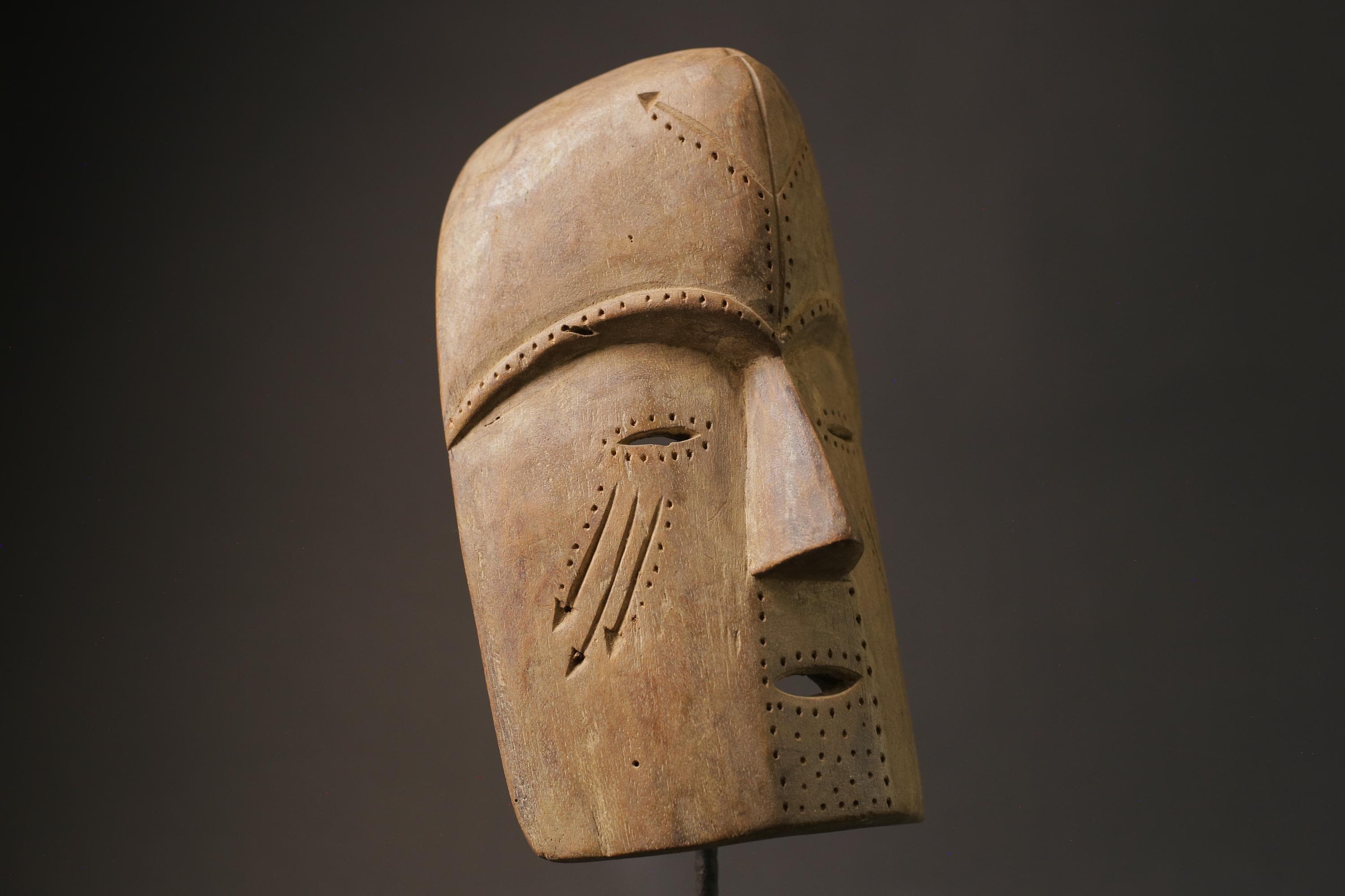 African Tribal Face Mask Wood Hand Carved Wall Hanging tribal Fang Masks for wall-2855