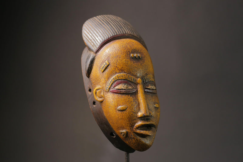 African Tribal Face Mask Wood Hand Carved Wall Hanging tribal Guro mask Masks for wall-G2660