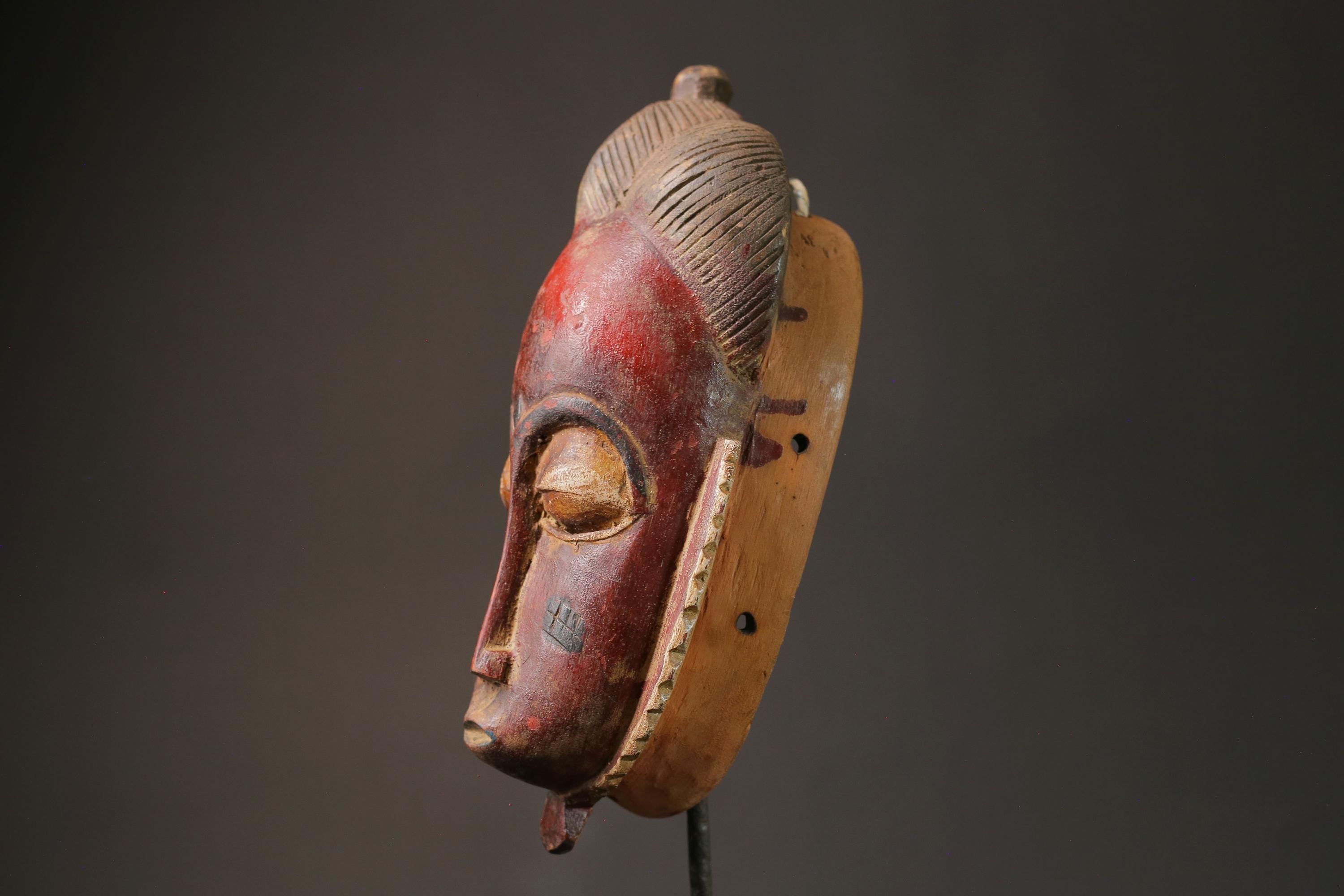 African Tribal Face Mask Wood Hand Carved Wall Hanging tribal Guro mask Masks for wall-G2666