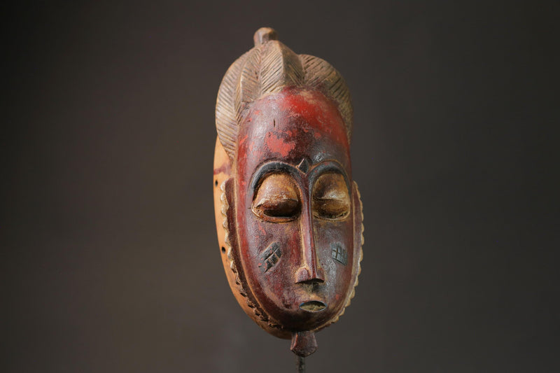 African Tribal Face Mask Wood Hand Carved Wall Hanging tribal Guro mask Masks for wall-G2666