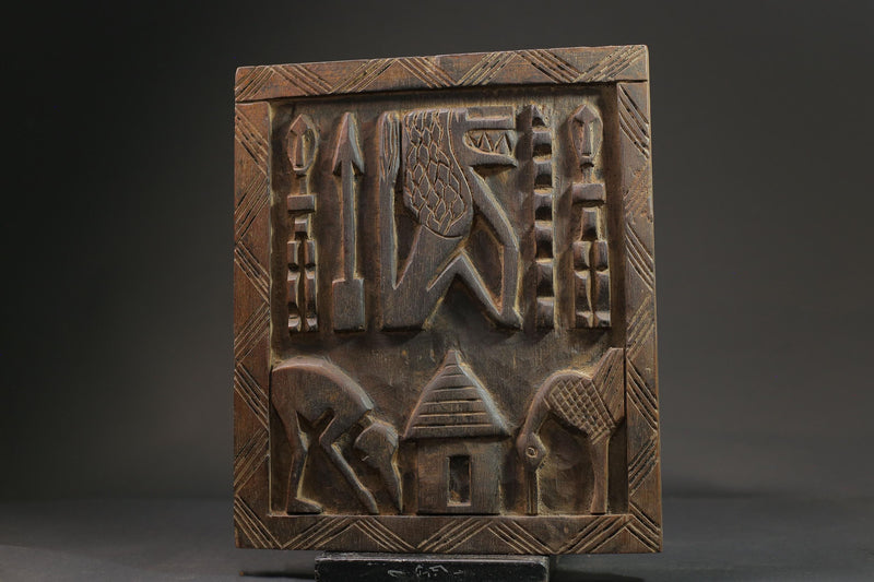 African Dogon Door Carved Wood Granary Door Tribe Mali Granary Door-G2681