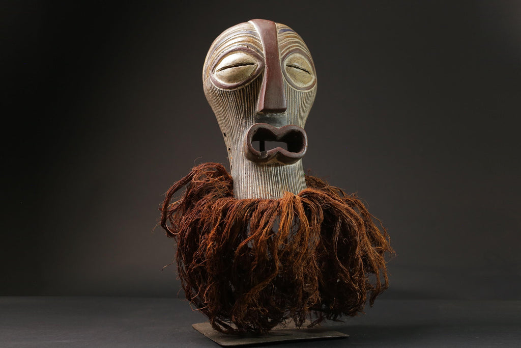 African Hand Carved mask collectors handmade antique Luba Songye masks Masks for wall-G2684