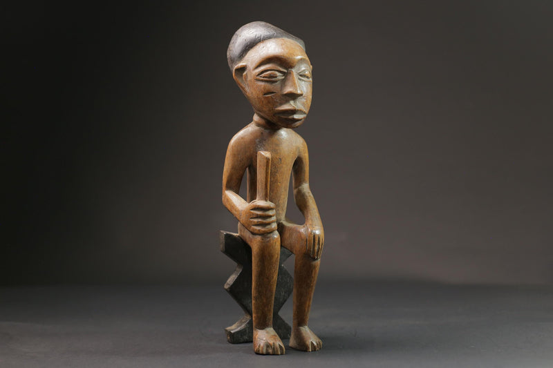 African Tribal Art Wooden Carved Statue Tribal Wood Fang Figurine Tribe-G1050