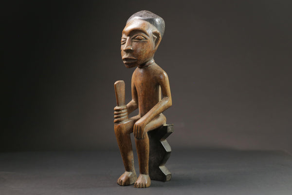 African Tribal Art Wooden Carved Statue Tribal Wood Fang Figurine Tribe-G1050