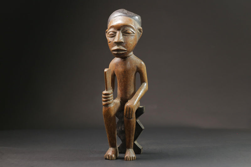 African Tribal Art Wooden Carved Statue Tribal Wood Fang Figurine Tribe-G1050