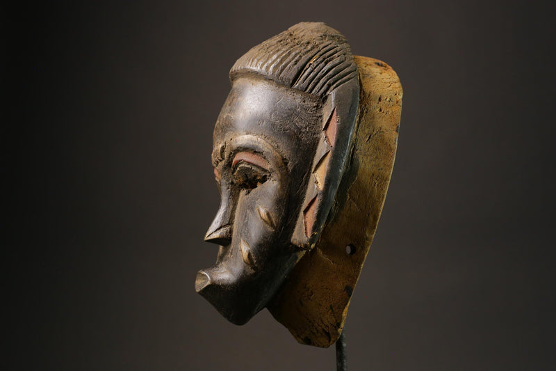 African wood mask antiques Vintage Carved Wood Hanging Baule Guro Female Masks for wall-7315