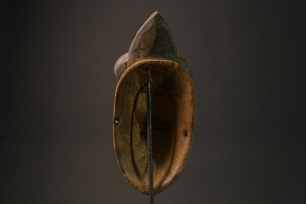 African wood mask antiques made of carved wood Vintage Yohoure Masks for wall-7313