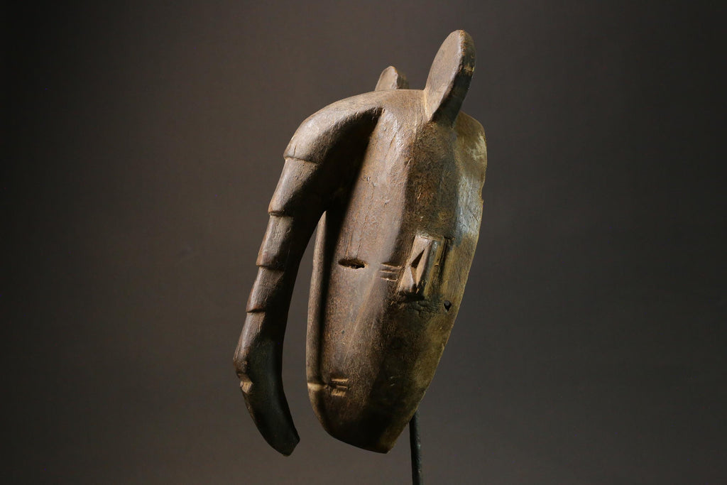 African Mask Antiques Yoruba Tribal Face Vintage Beautiful Mask Wood Guro Masks for wall-7580