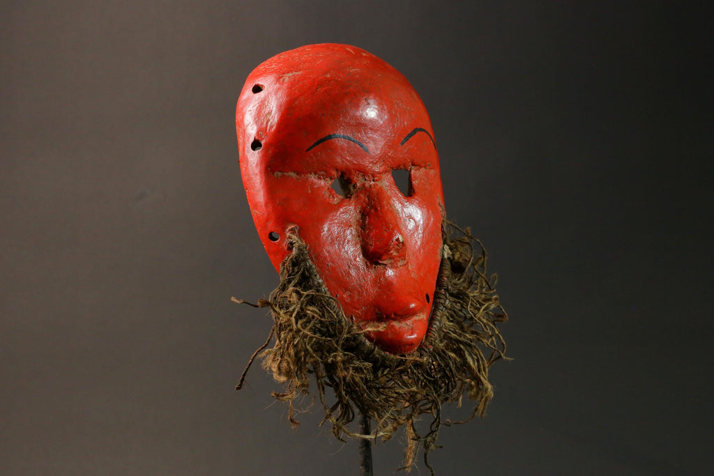 African mask Vintage Dan Kran Kaogle wood African real figure vintage African masks for wall -G2910
