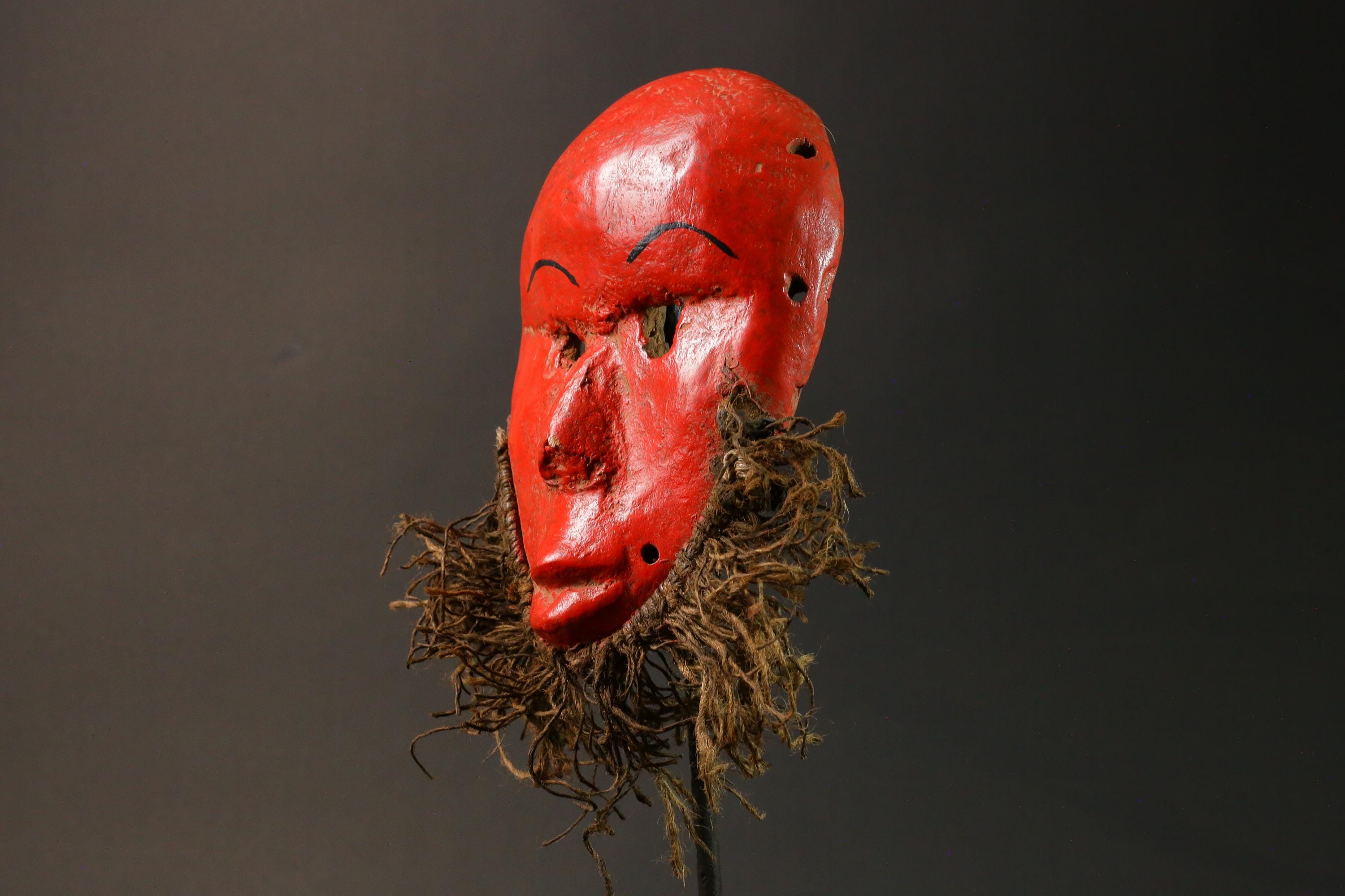 African mask Vintage Dan Kran Kaogle wood African real figure vintage African masks for wall -G2910