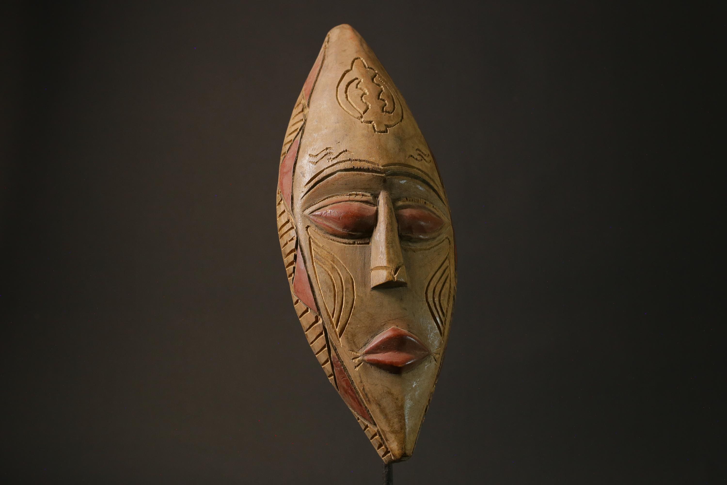 African wood mask antiques piece Vintage Wall Hanging Dan Masks for wall-G1060