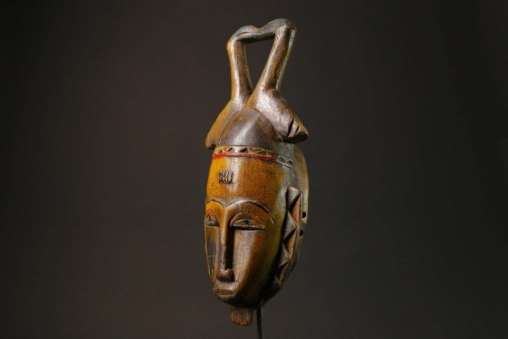 African Mask Face Wood Hand Carved Wall Hanging Guro Masks for wall-8786