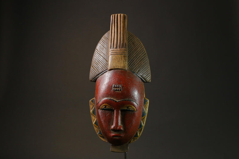 African Antique wood Hand Beautiful african mask Wood guro Masks for wall-8783