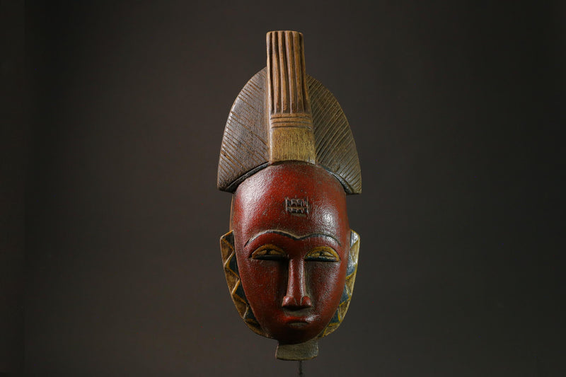 African Antique wood Hand Beautiful african mask Wood guro Masks for wall-8783