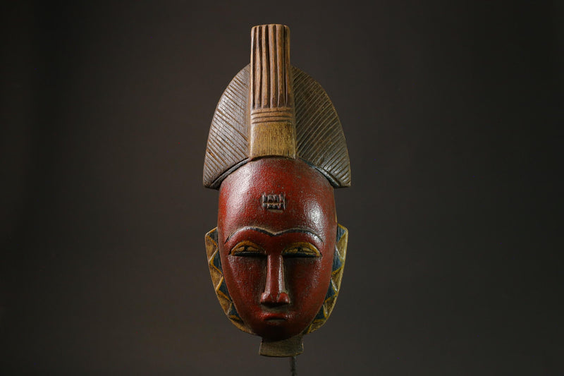 African Antique wood Hand Beautiful african mask Wood guro Masks for wall-8783