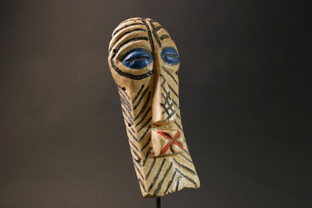 African Tribal Wood masks songye kifwebe carved wooden mask -G2922