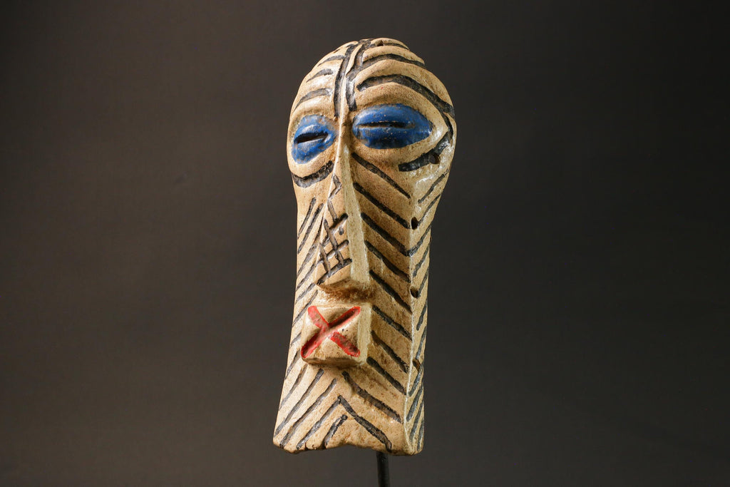 African Tribal Wood masks songye kifwebe carved wooden mask -G2922