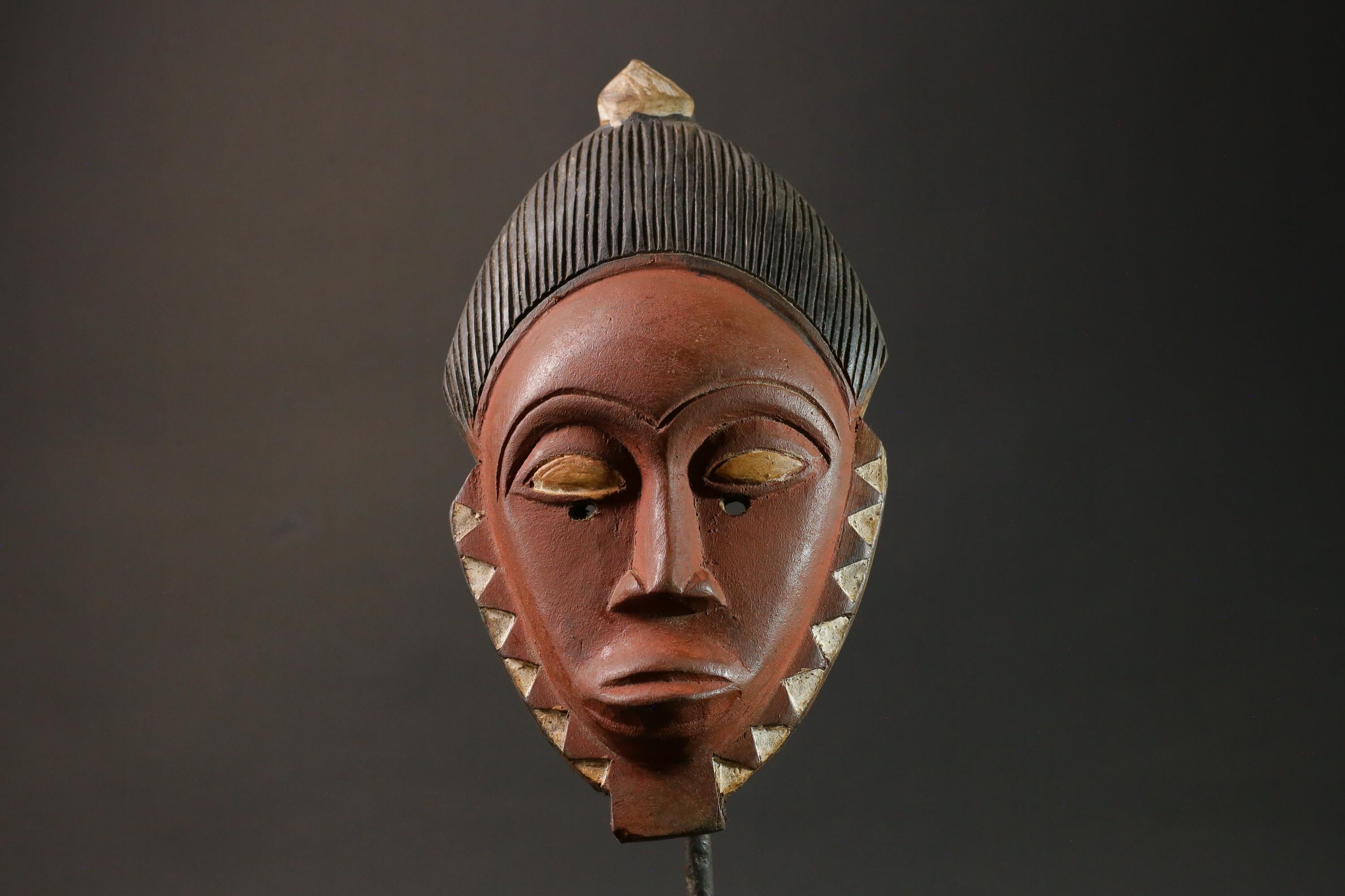 African wood mask antiques Tribal Face Hand Carved Wall Hanging Mask Guro Masks for wall-G2926