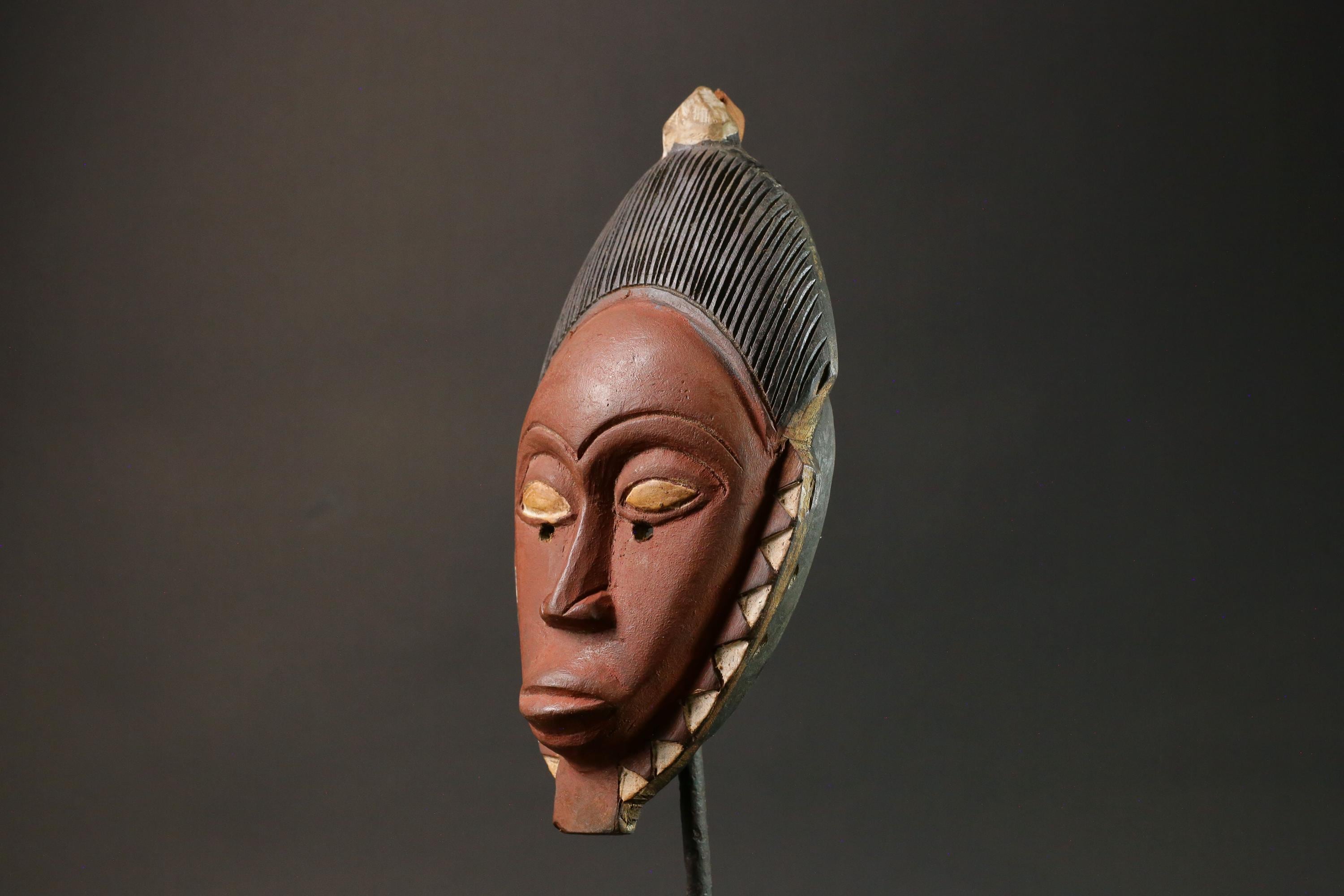 African wood mask antiques Tribal Face Hand Carved Wall Hanging Mask Guro Masks for wall-G2926