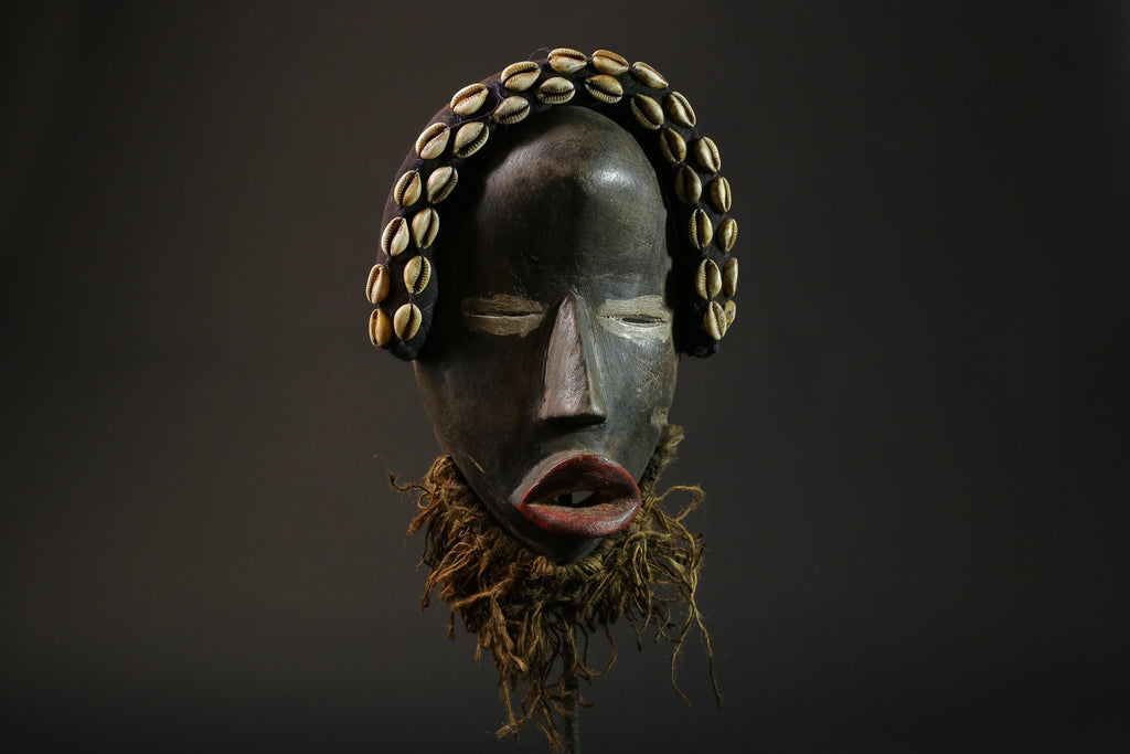 African wood mask antiques Mask Dan Kran Mask African mask wall mask-8801